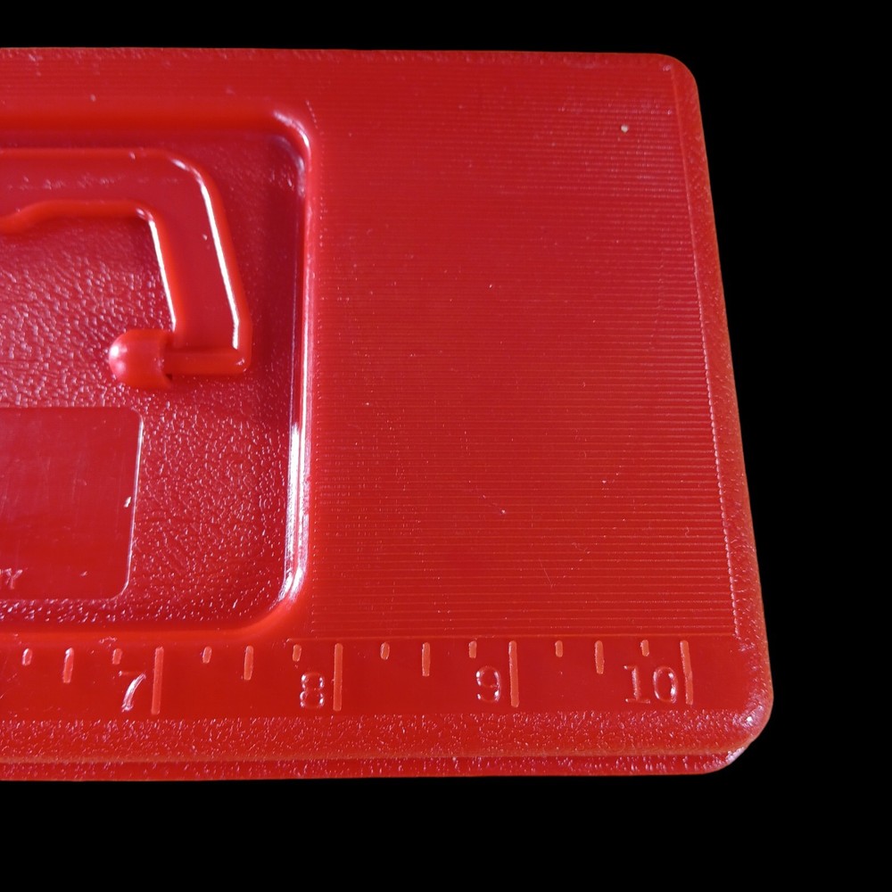 Vintage Oxwall Tool Company Red Tool Box W/ Ruler