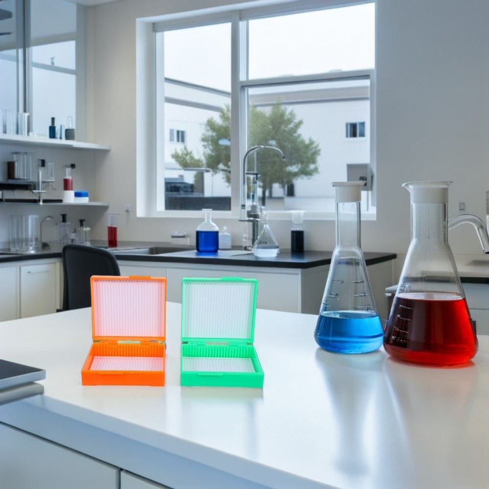 4 Pcs Microscope Accessories Slide Case Plastic Rectangle Holder Storage