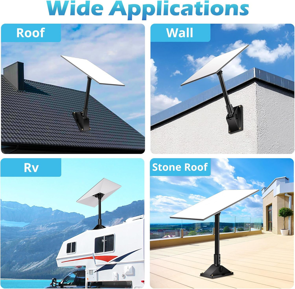 Versatile Adjustable Pole Mount Kit for Starlink Gen 3 Satellite Dish