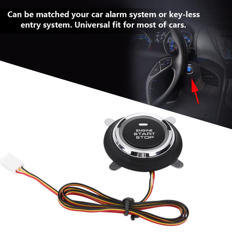 Car Keyless Entry Engine Start Alarm System Push Button Remote Starter Stop Auto