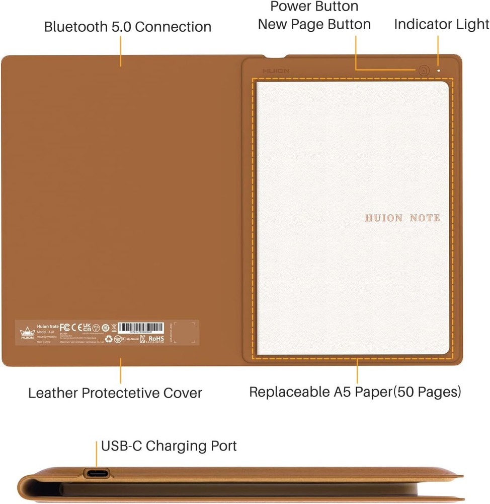 HUION Note Notebook Paper Drawing Tablet Electronic Writing Pad Refurbished