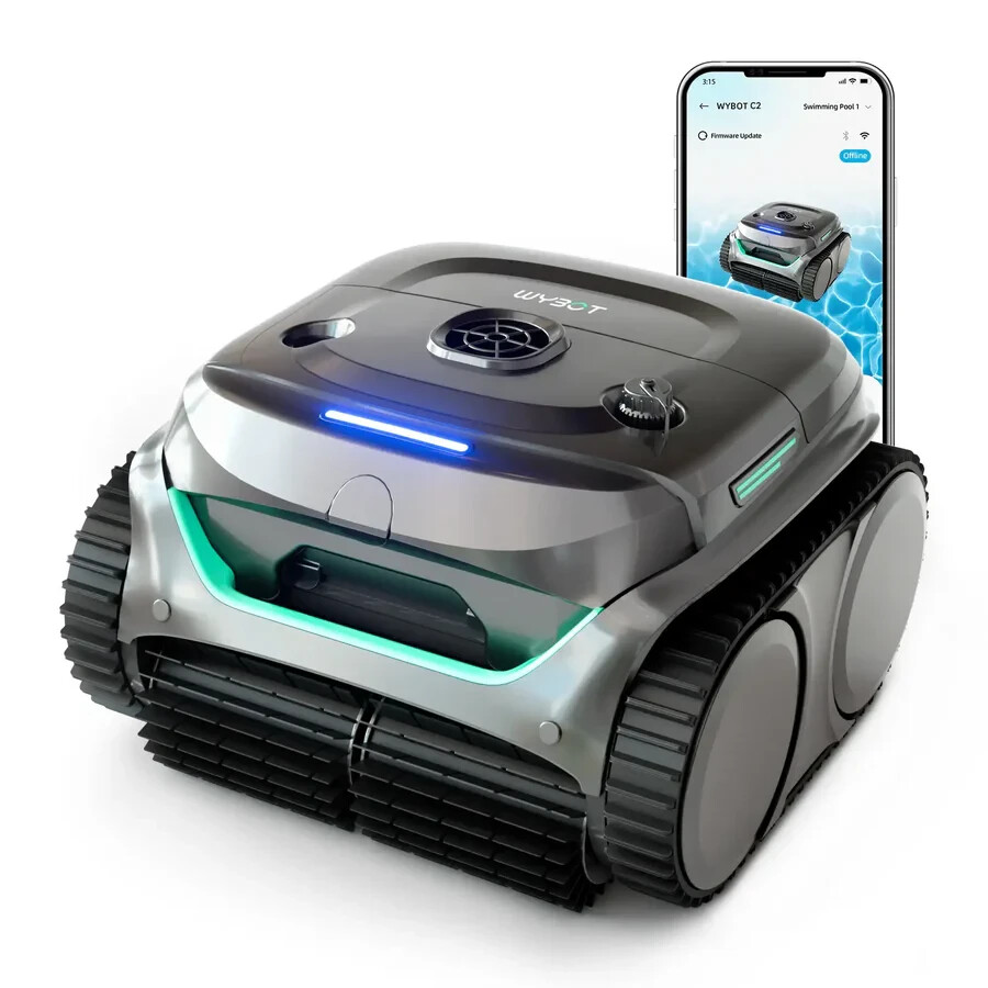 WYBOT C2 Robotic Pool Cleaner, Cordless Pool Vacuum for Inground Pools