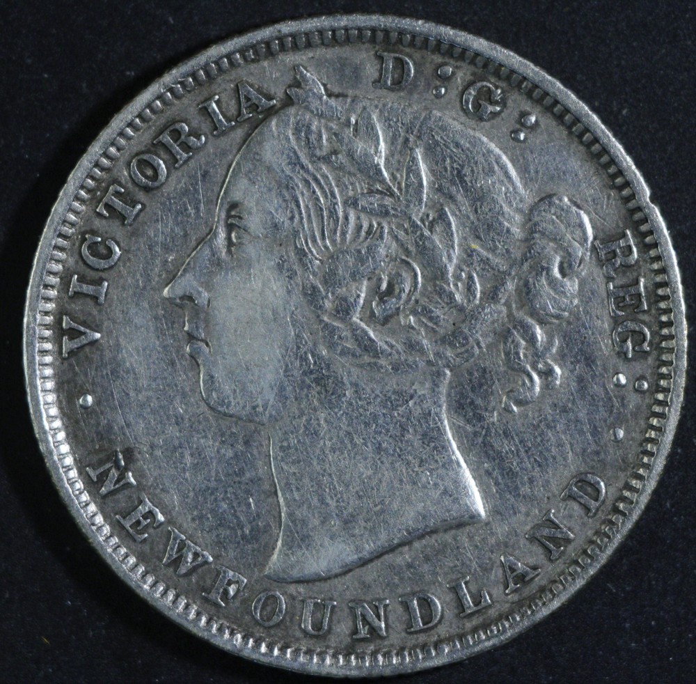1882H Newfoundland Silver Twenty Cents - Nice Condition