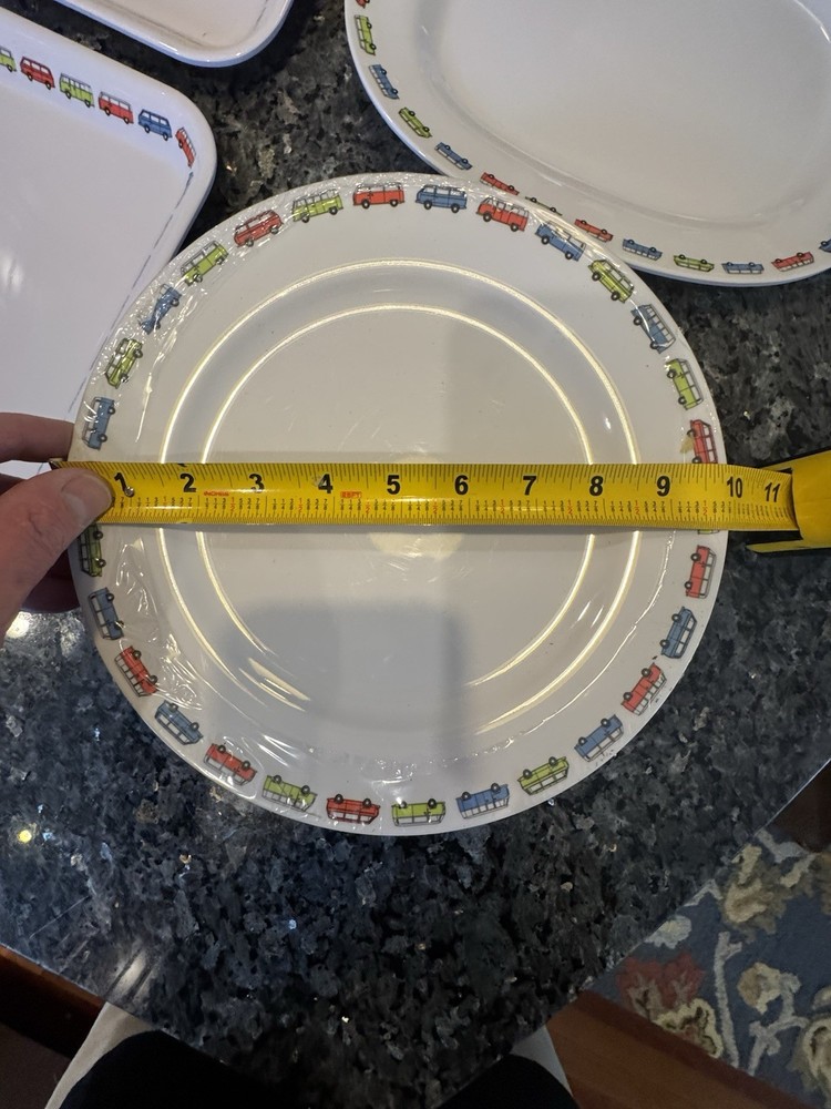Cool Out Melamine Dinnerware VW Camper Van Service for 12