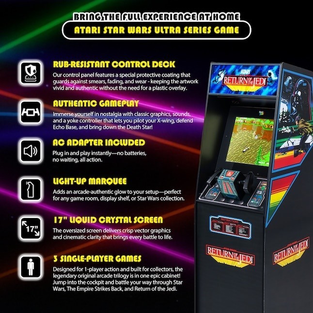 Arcade Classics Atari Star Wars Ultra Series Free Standing Electronic Game