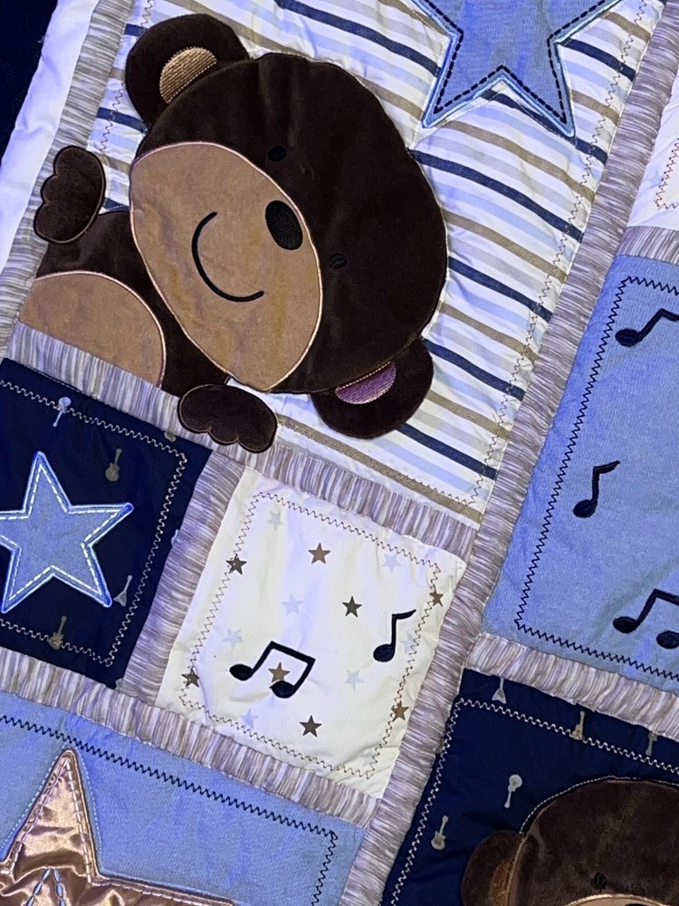 Carters 3Pcs Rock star Monkey Crib Bedding - see details 🌟