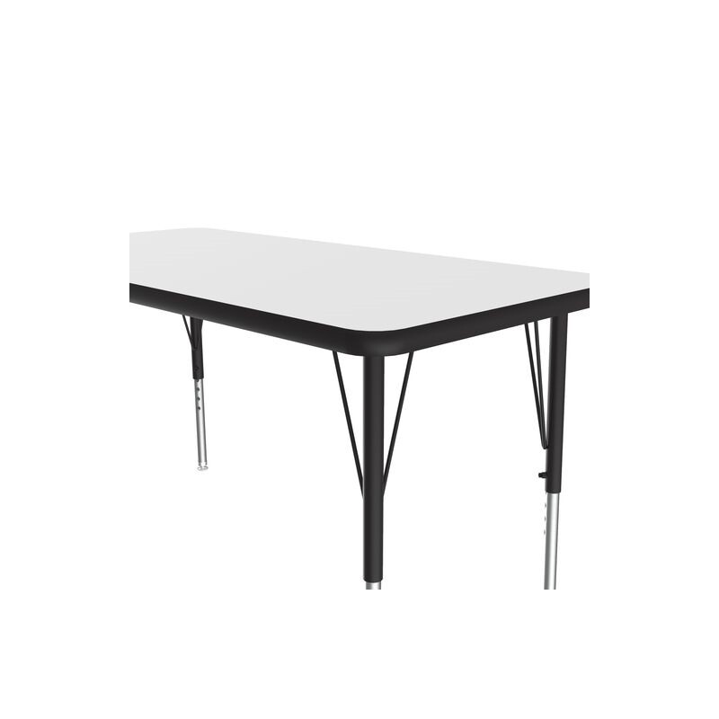 Correll 24x60" Wood Markerboard-Dry Erase - Activity Tables in Black/White