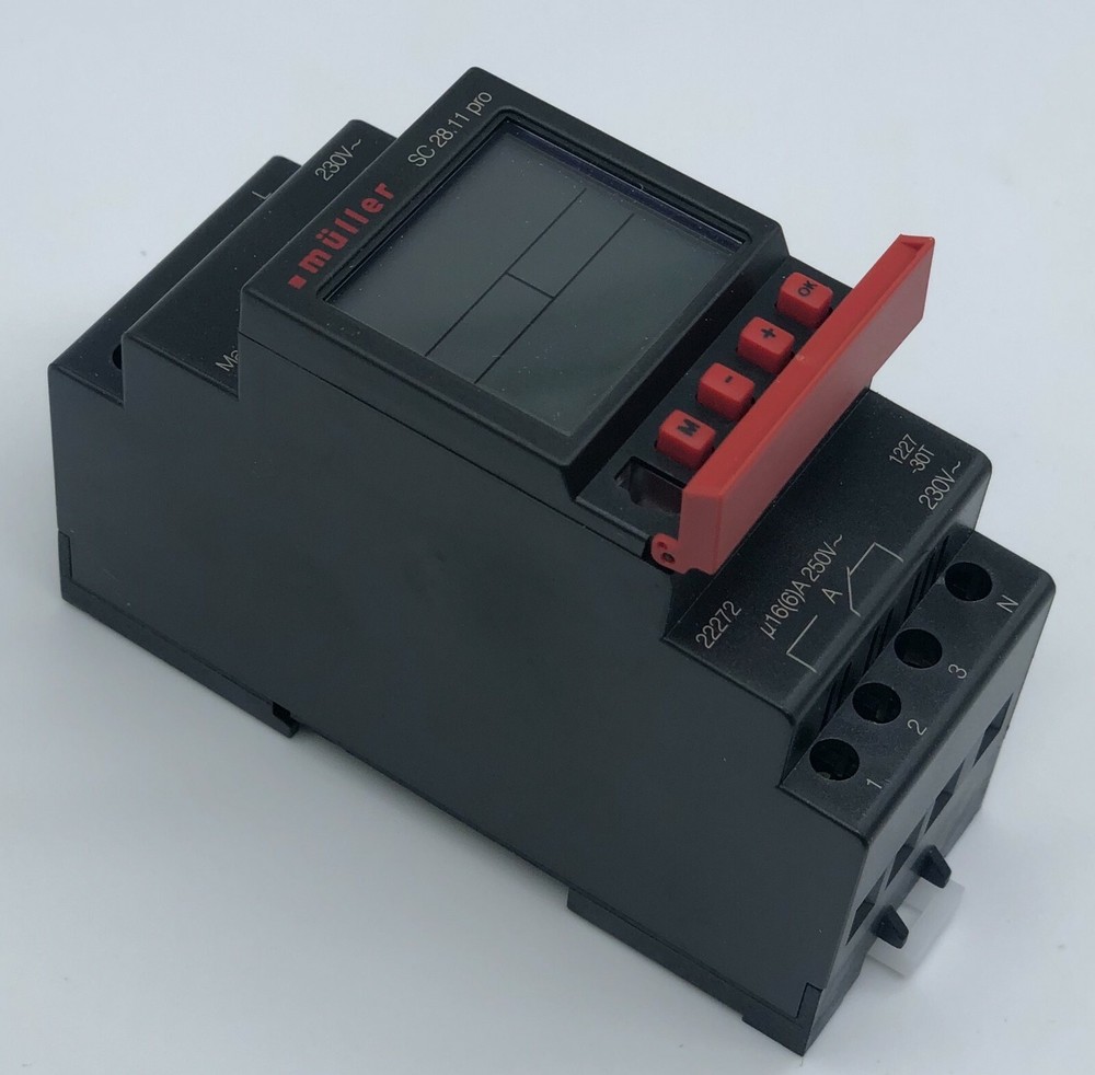 Muller SC2811 1 Channel Programmable Digital Timer Switch 24h 7 Day 16A Amp 230v