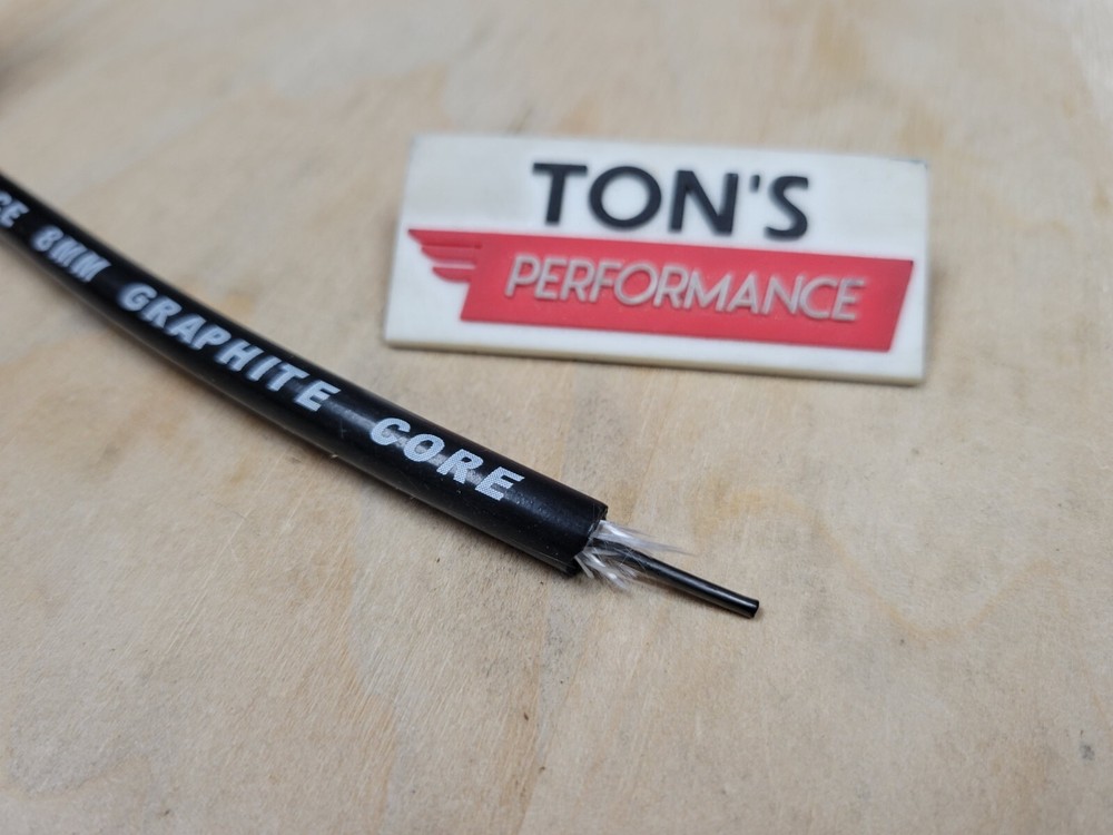 Ton's Performance 8mm Black silicone Graphite Core Spark plug wire By the foot