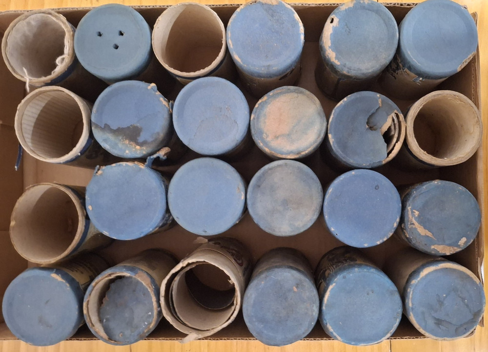 24 EMPTY ORIGINAL COLUMBIA TWO MINUTE CYLINDER RECORD BOXES - POOR CONDITION