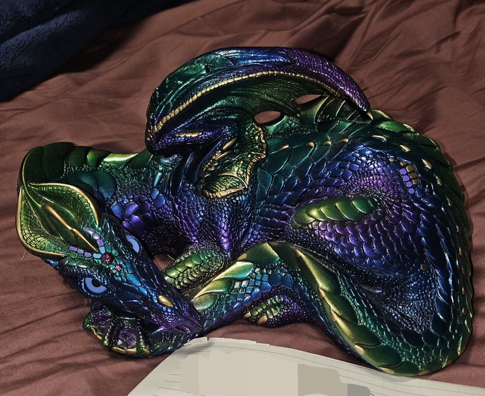 Windstone Editions Emerald Peacock Mother Dragon