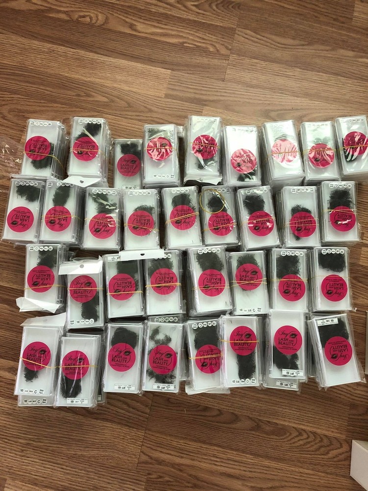 Handmade Eyelash Extensions 5-7D D Curl (1500fans/ 2 boxes)