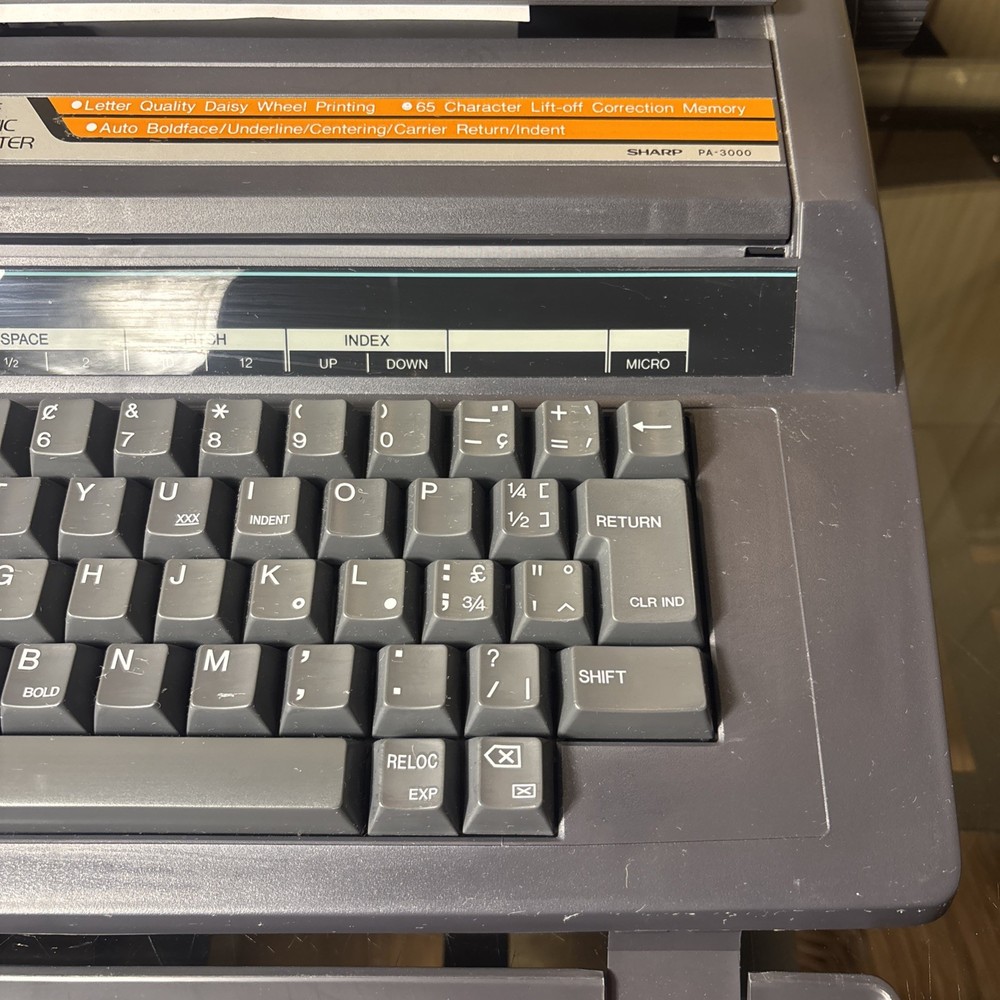 Sharp PA-3000 Portable Electronic Intelliwriter typewriter Tested