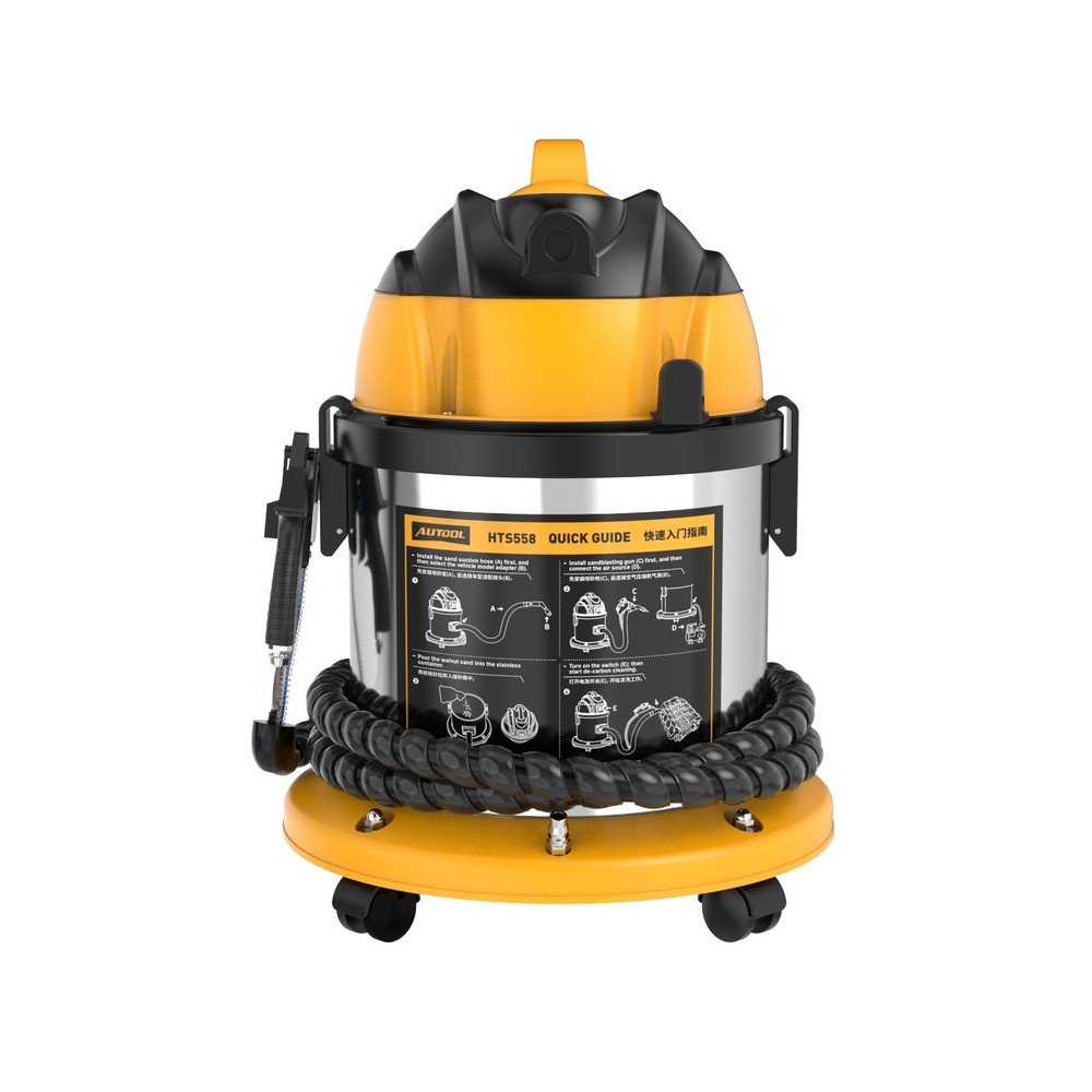 AUTOOL HTS558 Walnut Blaster Engine Intake Valve Cleaning Machine Sand Blaster