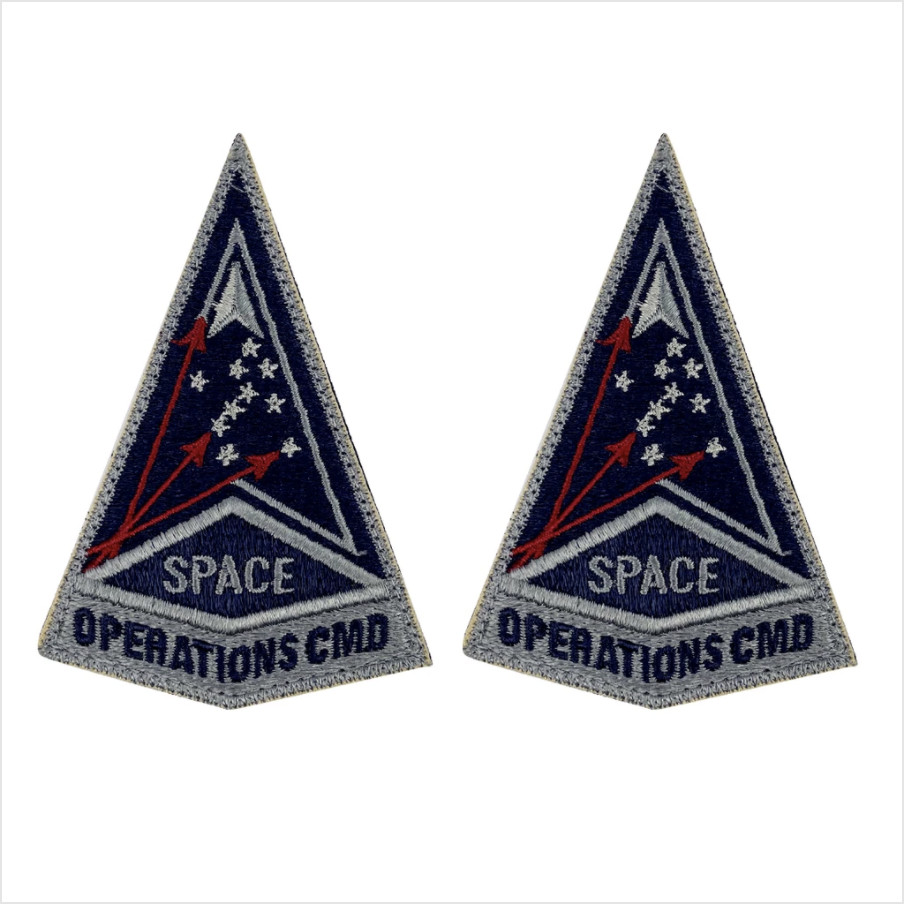 GENUINE U.S. SPACE FORCE PATCH SPACE OPERATIONS COMMAND WITH HOOK (1 Pair)
