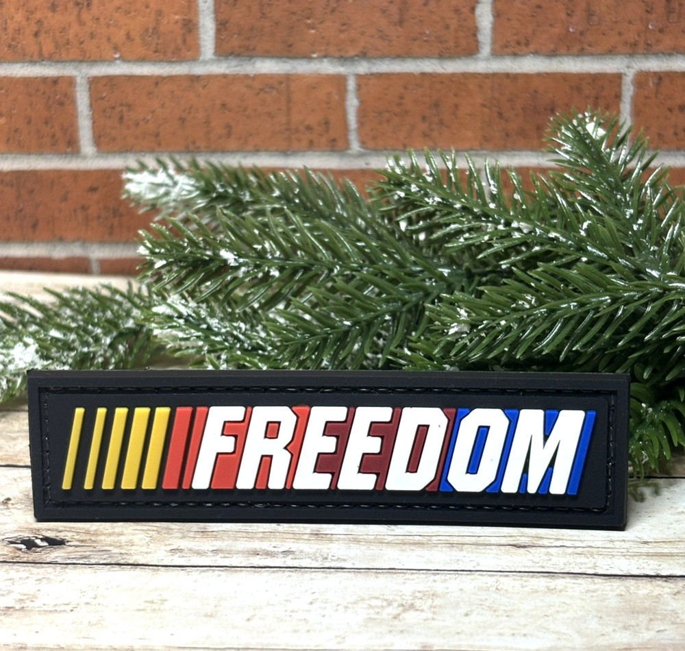 PVC Tactical Patch - Nascar Freedom Patch - Morale Gun Racing Patch