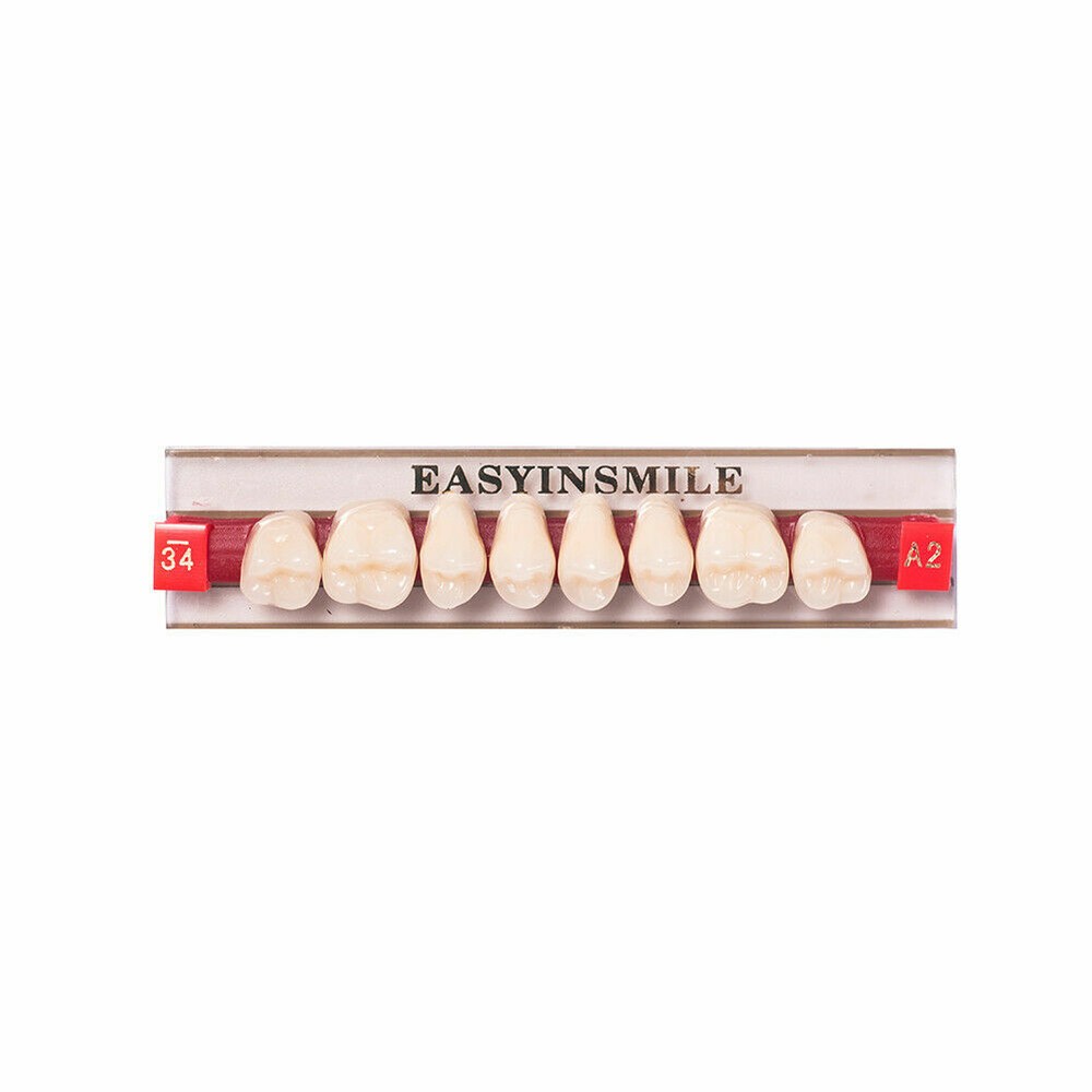 Dental Denture Resin Acrylic Teeth DIY False Teeth Full Set A1/A2/A3 Upper Lower