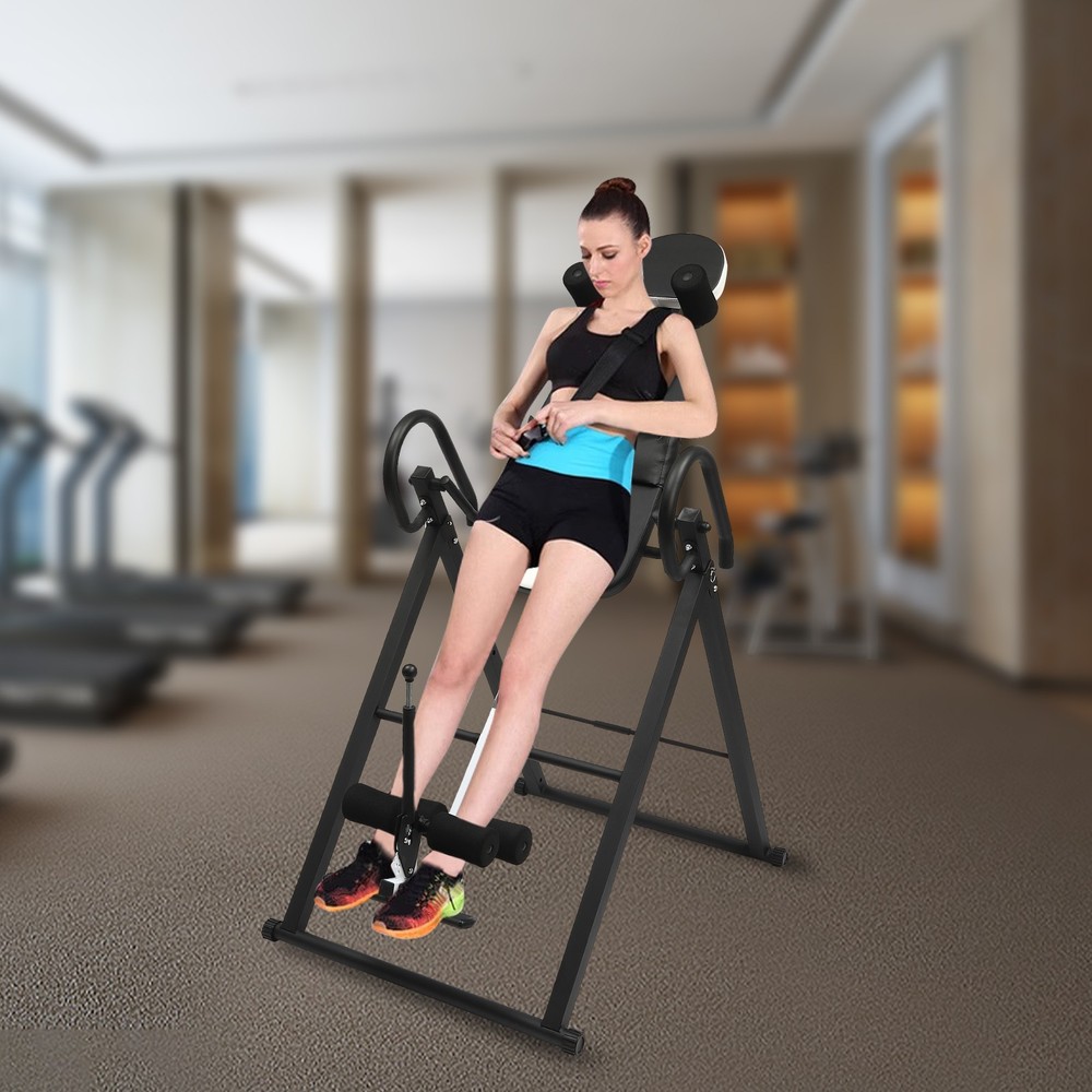Inversion Table Teeter Advanced Back Pain Ankle Foldable Relief Gravity Fitness