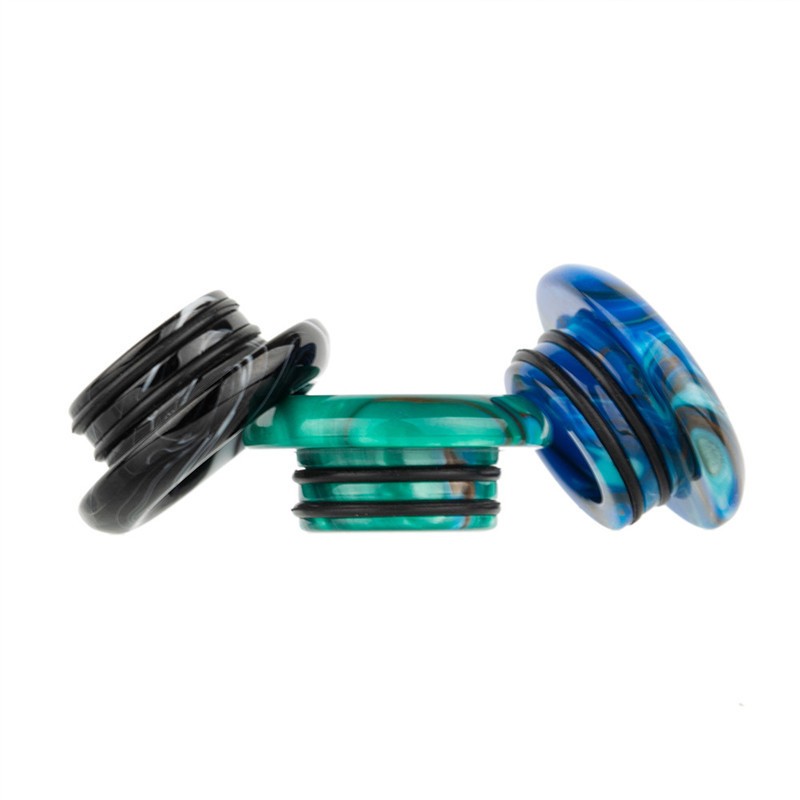 Colorful Pattern Flat 810 Resin Drip Tip Random 5PCS