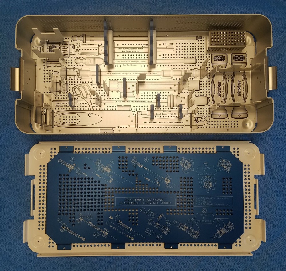 STRYKER 2124-3000 Hip Instruments Tray (Case Only)