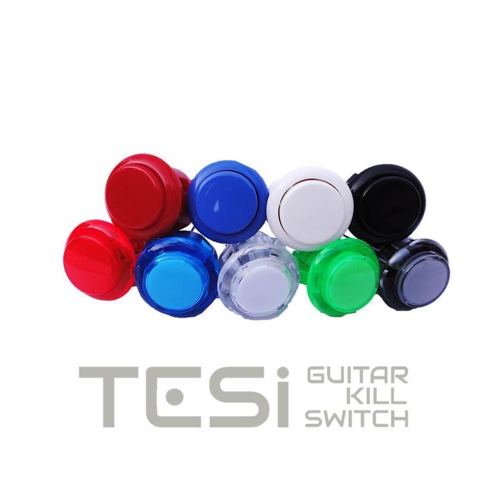 Tesi DITO Snap-in 24MM Momentary Arcade Button Guitar Kill Switch Solid Orange