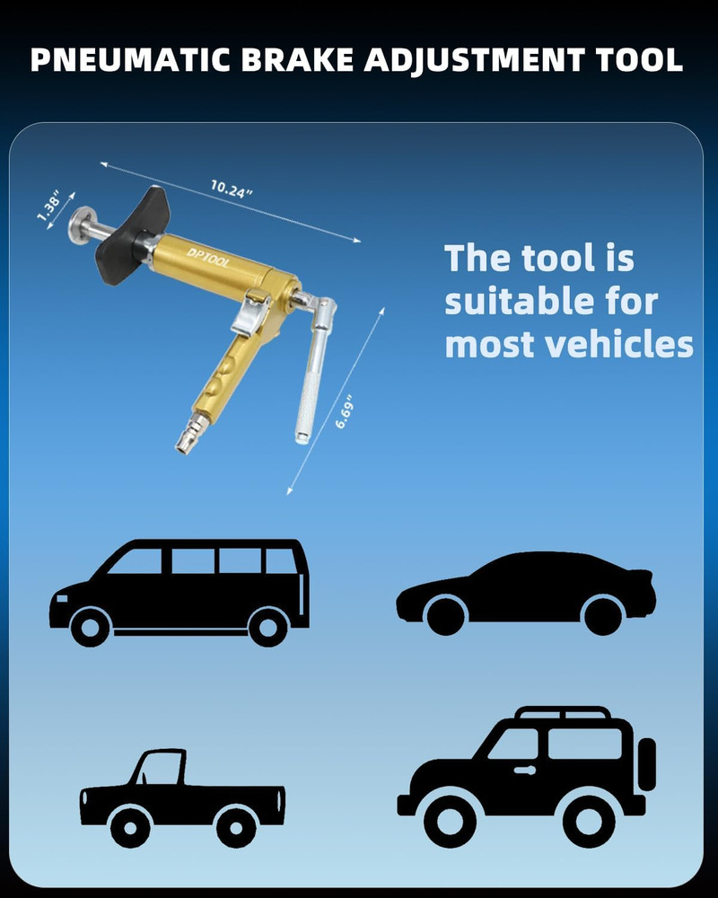 23Pc Pneumatic Brake Caliper Compression Tool Kit with 22 Adapters