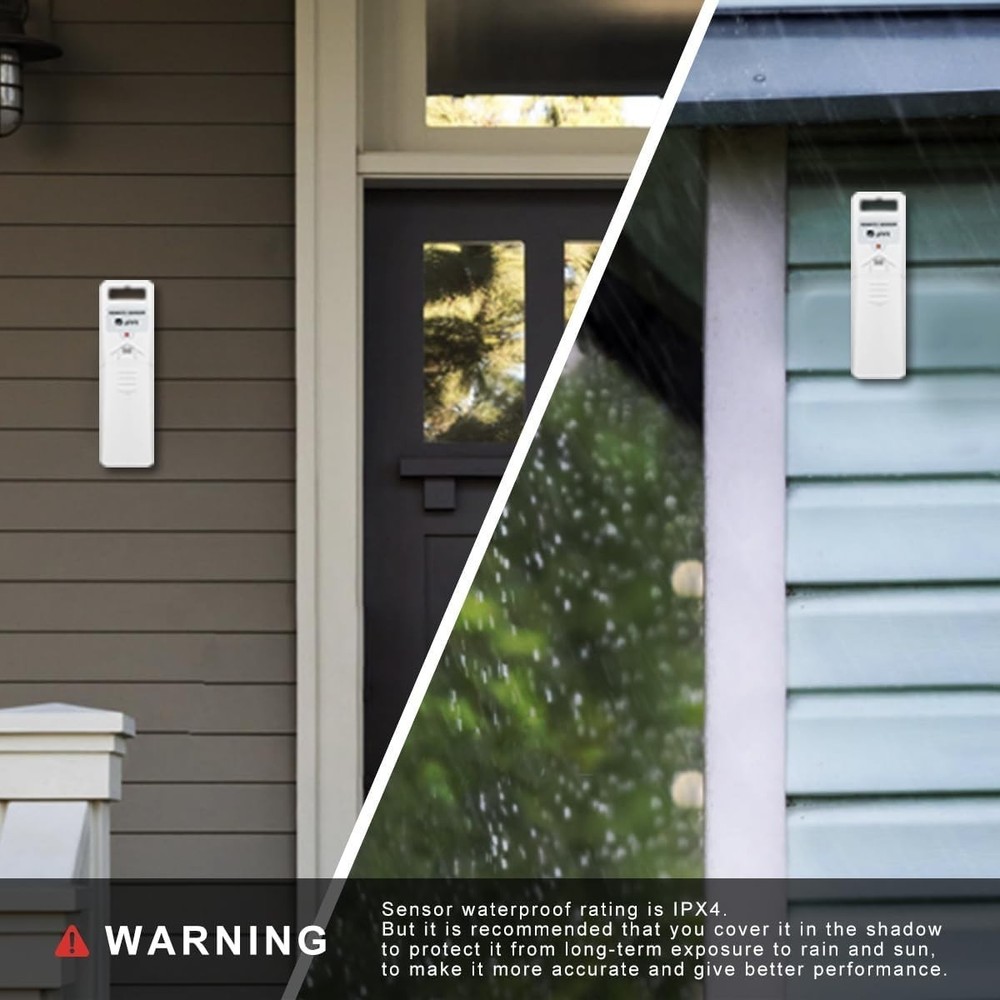 Wireless Weather Station with 330ft Range Sensor and Adjustable Backlight White