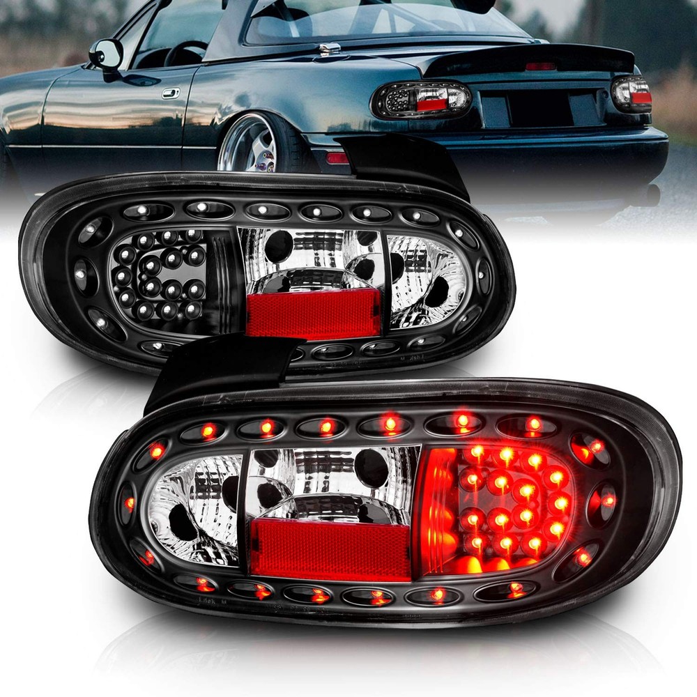 Led 尾灯黑色适用于 1999 - 2005 年马自达 Miata - 乘客和驾驶员侧