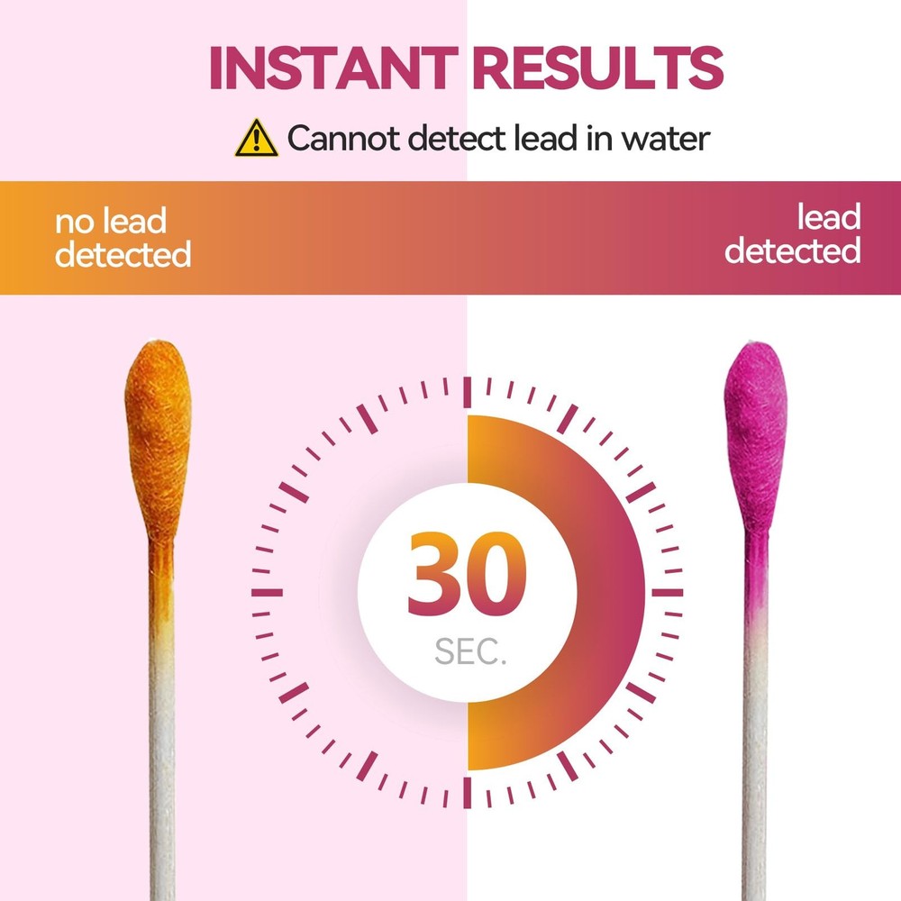 Lead Test Swabs Kit 30 Pack Rapid Paint Metal Surface Detection Home Use
