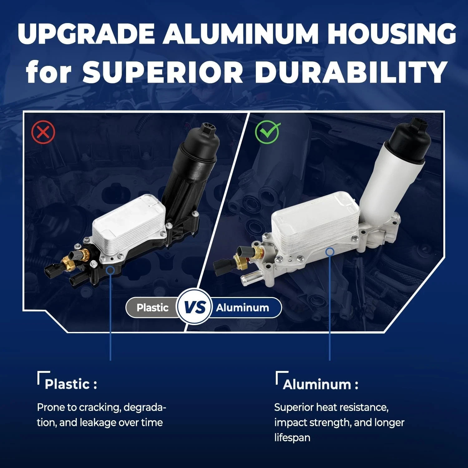 NEW Aumtoni 926-876 Aluminum Engine Oil Cooler Filter Assembly for Chrysler 300