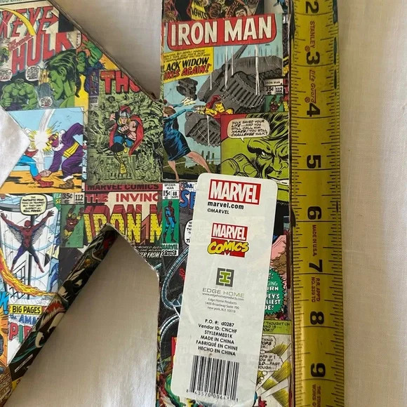 Marvel Comic Book Letter K Decor Solid Wood Classic Comic Collage Overlay