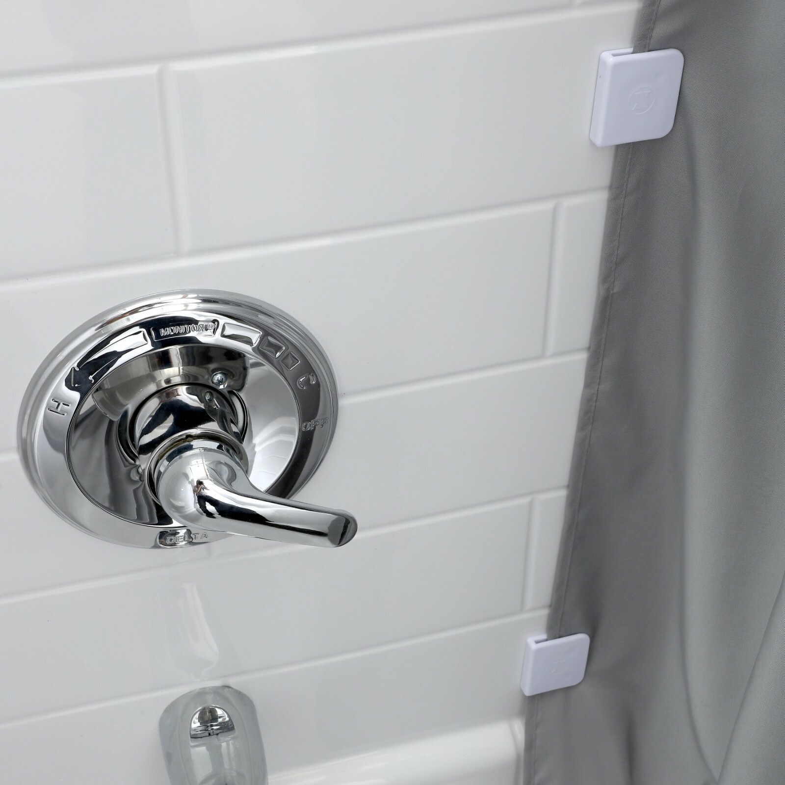 Bath & Shower Liner Guard Clips Keep Water in the Shower! From SlipX Solutions