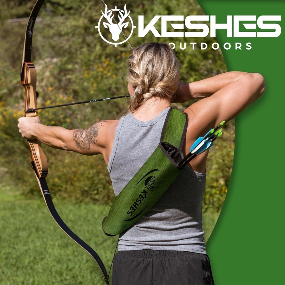 Adjustable Archery Quiver with Shoulder Strap for Bow Hunting & Target Practice
