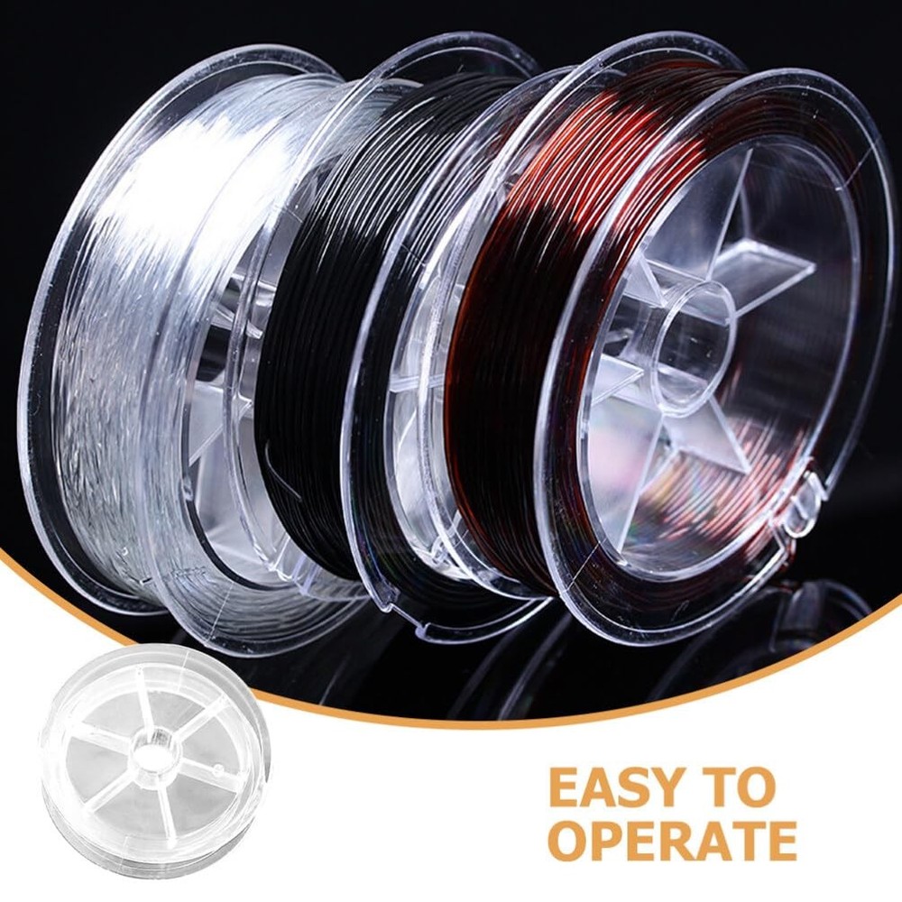 Plastic Empty Spools 20pcs Clear Small Ribbon Spools Thread String Bobbin Spo...