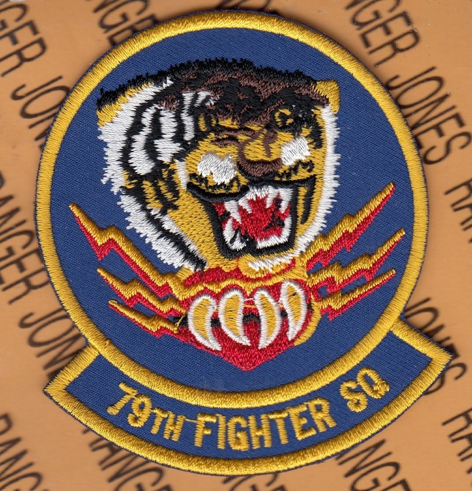 USAF Air Force 79th Fighter Squadron FS TIGERS ~3.75" patch c/e