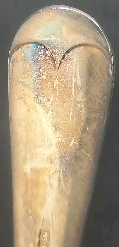 Vintage Sheffield England Silver Plated Pierced Serving Spoon