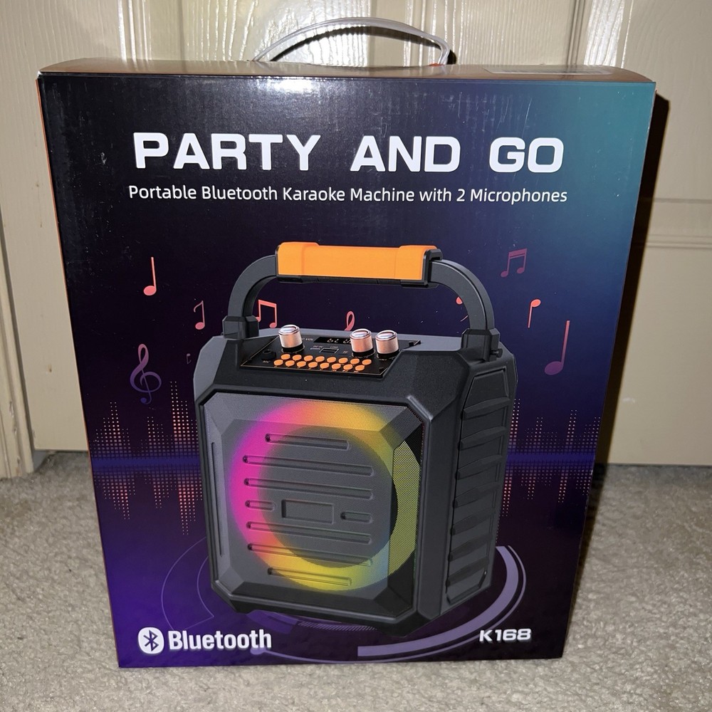 Portable Karaoke Machine with 2 Wireless Microphones