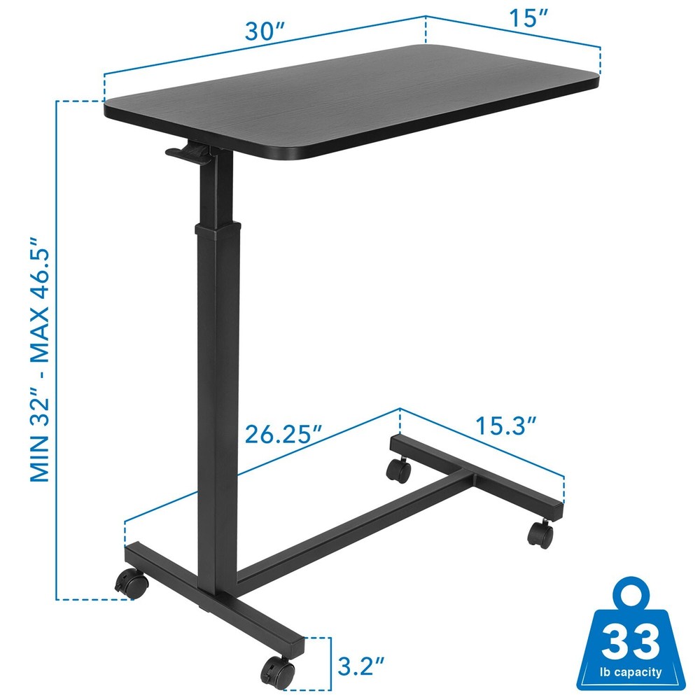 Mount-It! Adjustable Rolling Laptop Desk