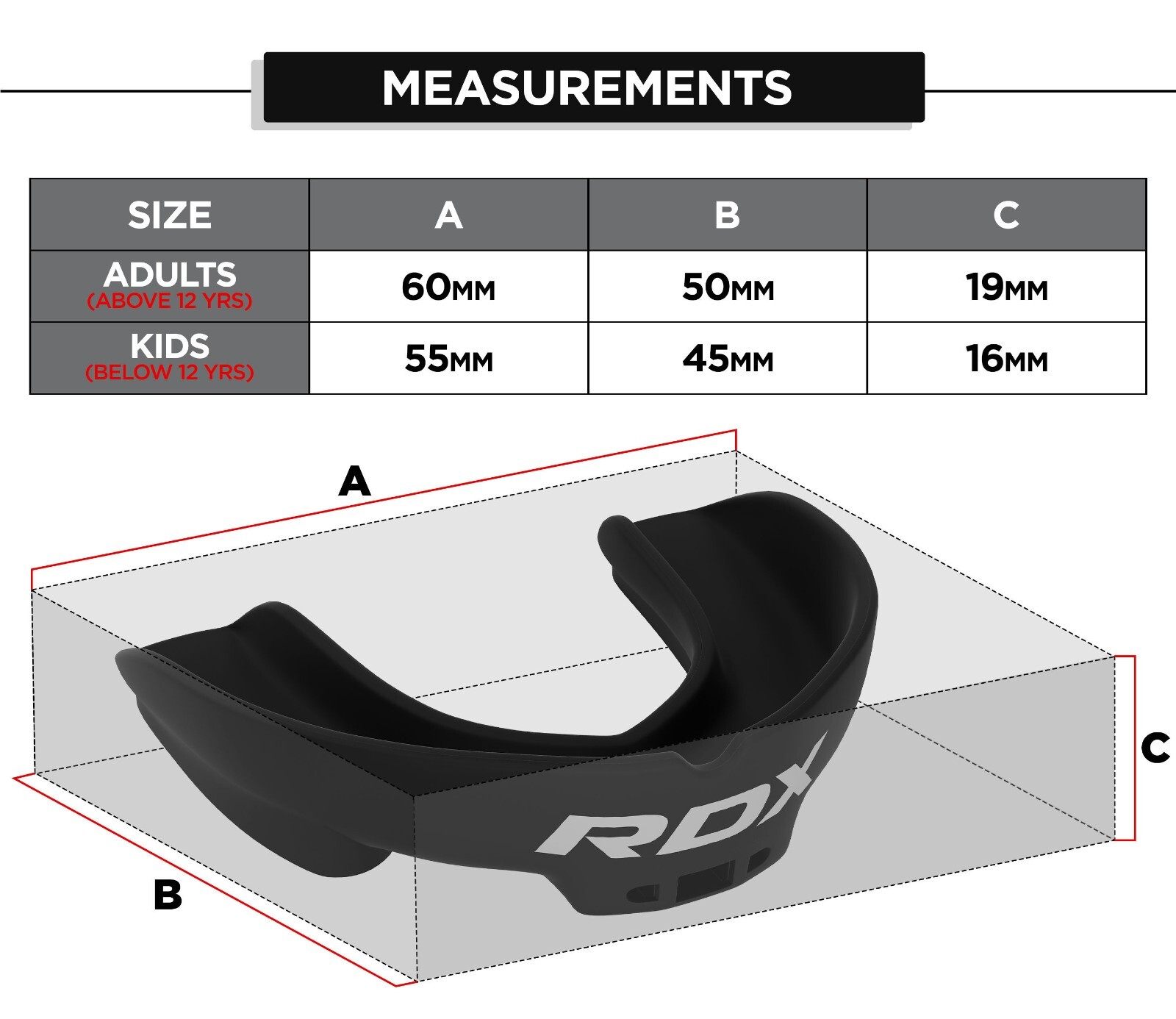 RDX Boxing Mouth Guard with Case MMA Gum Shield Teeth Grinding, Mouth Protector