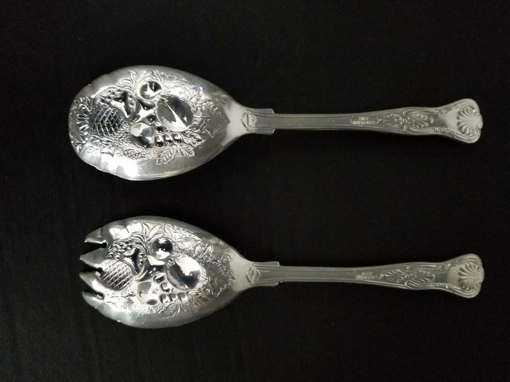 F.B.Rogers Italy, FBR 14,Silverplate, Solid Salad Set