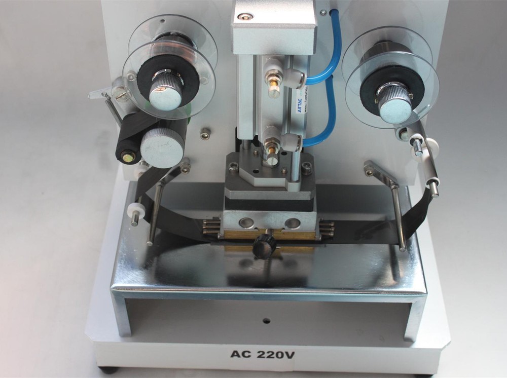 Pneumatic Hot Foil Coding & Stamping Machine Leather LOGO Printer Stamper 220V