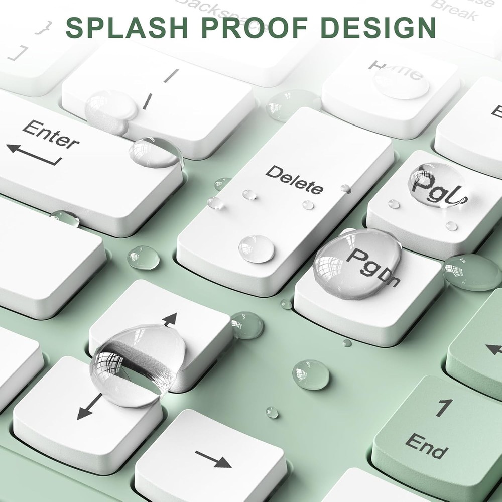 Wireless Keyboard and Mouse Combo, Full-Sized Wireless Keyboard and Adjustable