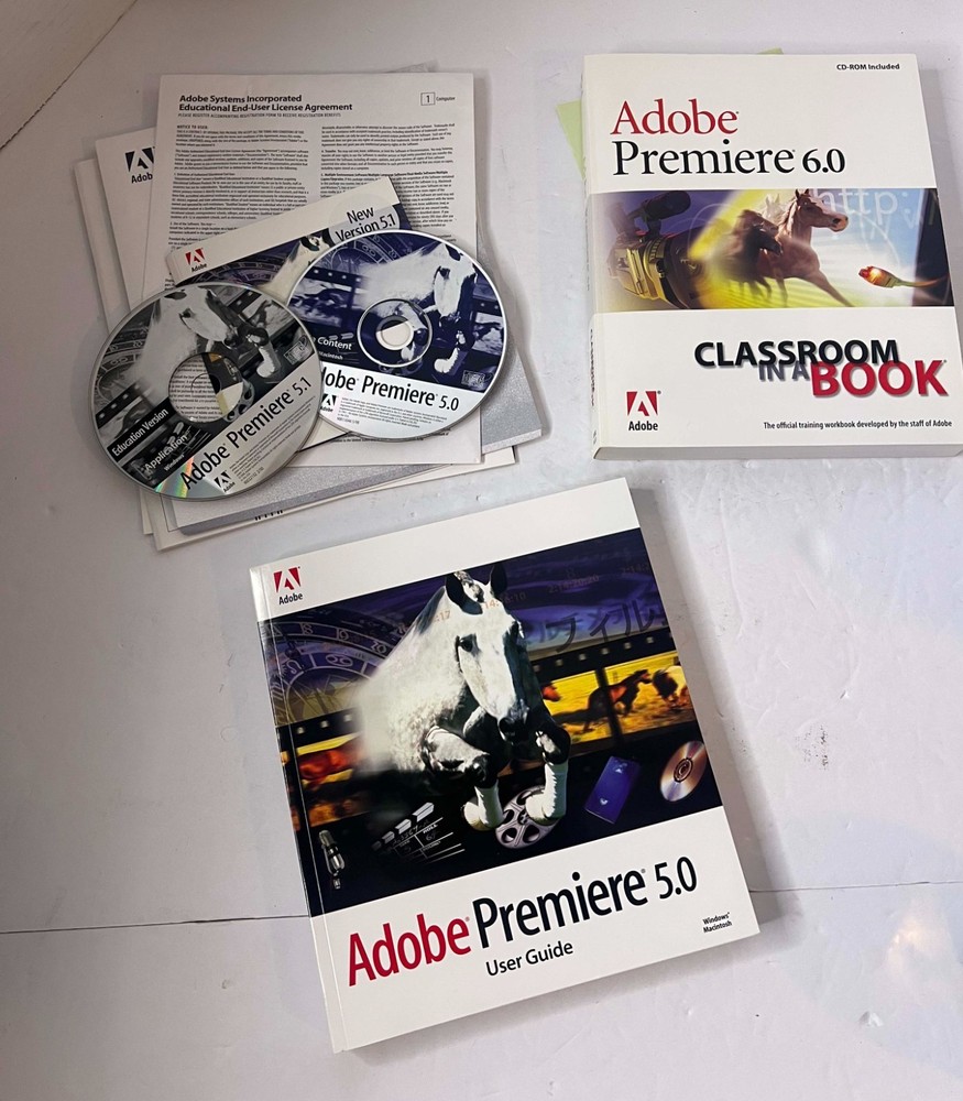 Adobe Premiere 5.0  Windows & Mac w/ Serial Education Big Box Version w Manual