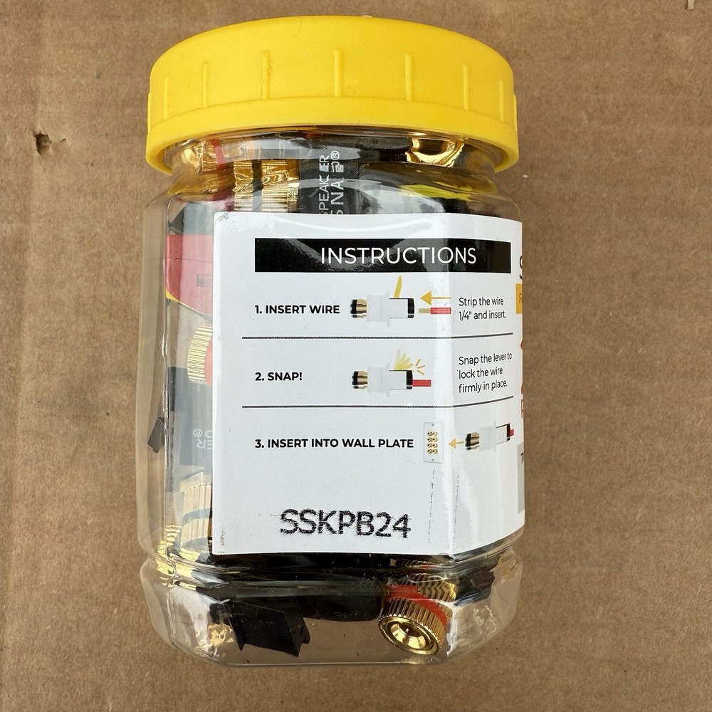 Speaker Snap Keystone Binding Posts 12 Pairs / 24 Pieces - Black