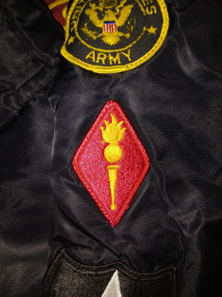 U.S. Army Ordnance Corps Bomber Jacket. Size Large.