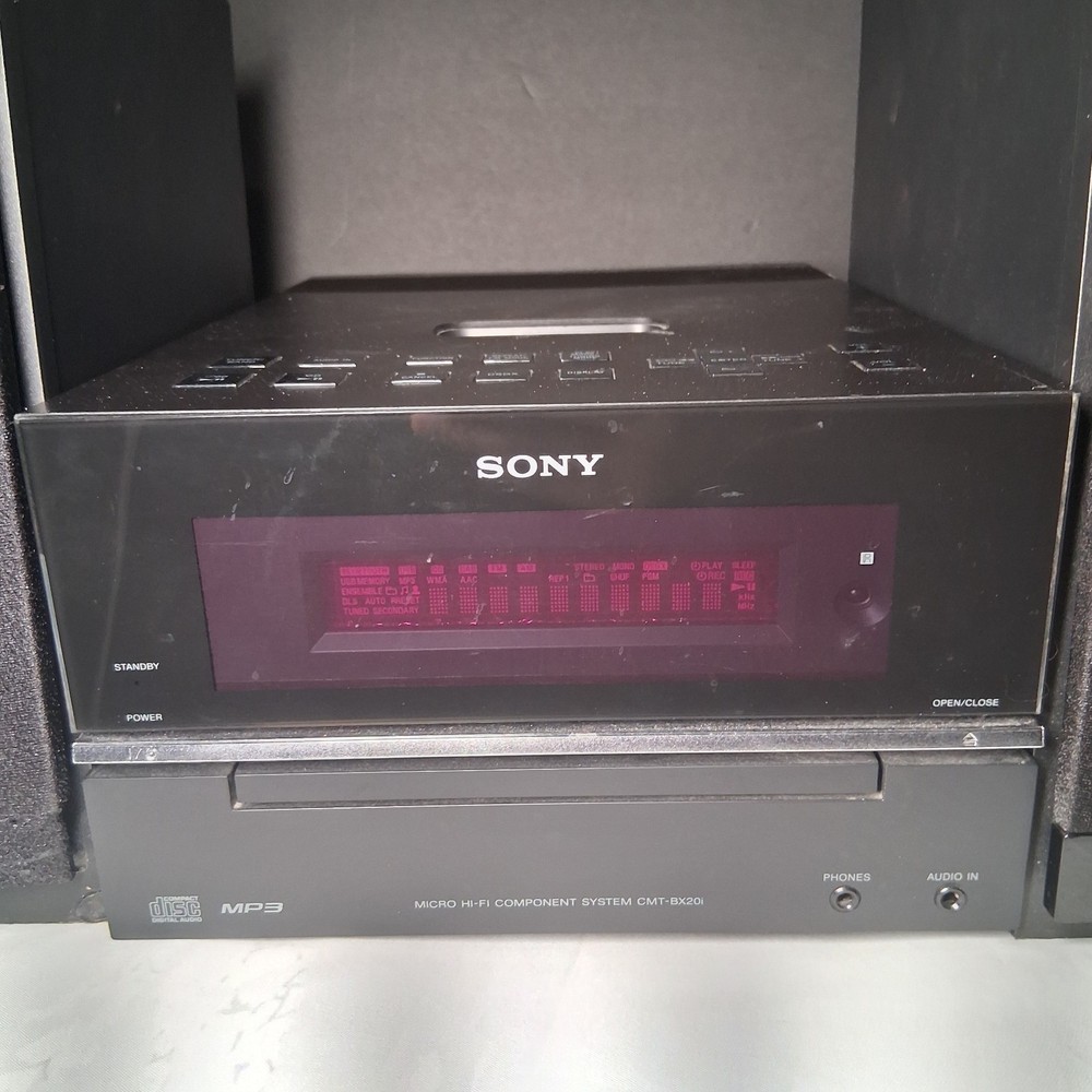 Sony HCD-BX20i Compact Disc Receiver iPod Doc Speakers Micro Component