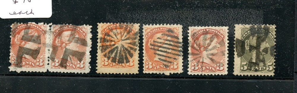 Small Queen Fancy Cancel Canada lot