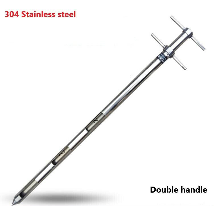 0.9m grains powder slots solid sampler probe granule,SUS304,Double handle，