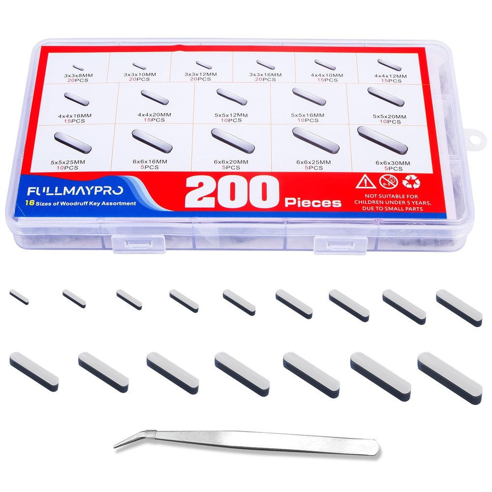 FullMayPro 200PCS Round Ended Feather Key, Key Kit-200PCS