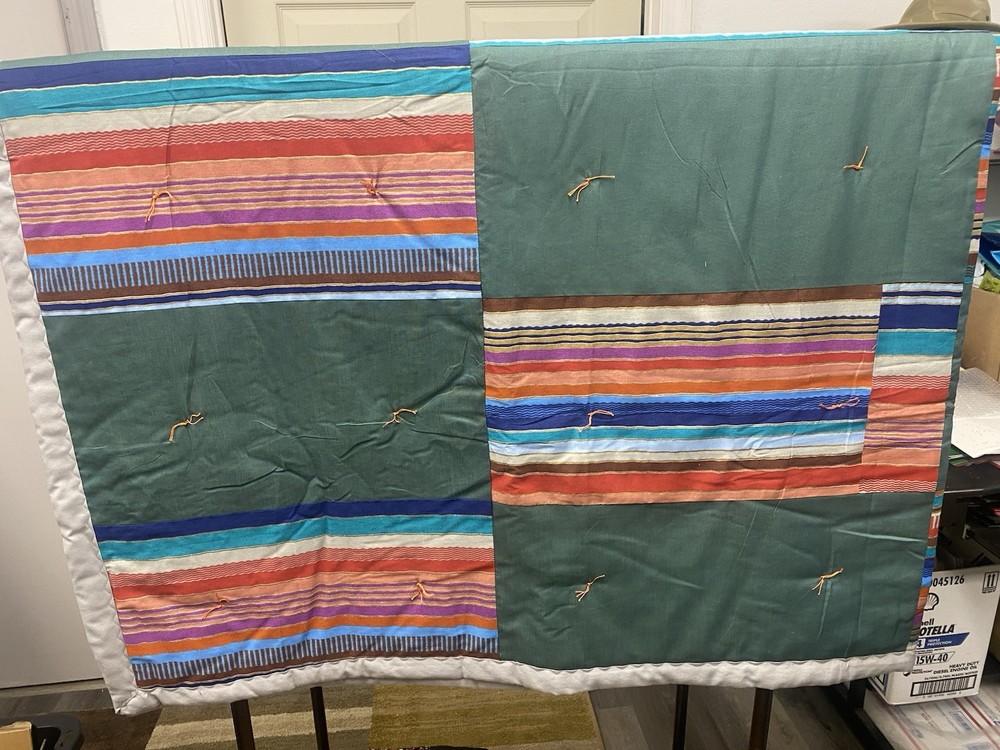 Handcrafted Quilt Patchwork Multi Color